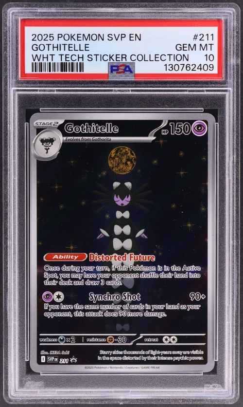 2025 Pokemon Svp En-Sv Black Star Promo #211 Gothitelle White Flare Tech Sticker Collection