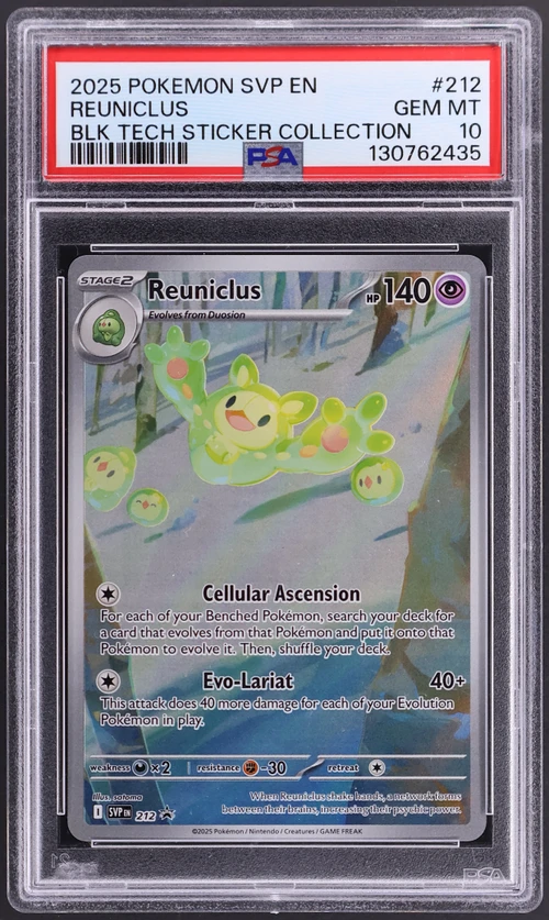 2025 Pokemon Svp En-Sv Black Star Promo #212 Reuniclus Black Bolt Tech Sticker Collection