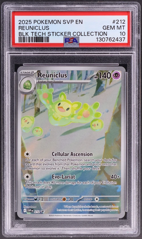 2025 Pokemon Svp En-Sv Black Star Promo #212 Reuniclus Black Bolt Tech Sticker Collection