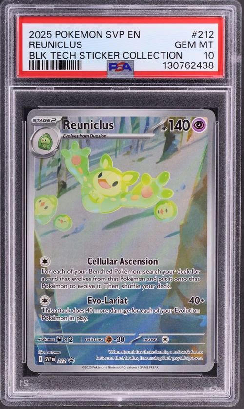 2025 Pokemon Svp En-Sv Black Star Promo #212 Reuniclus Black Bolt Tech Sticker Collection