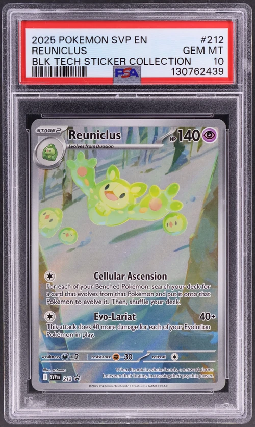 2025 Pokemon Svp En-Sv Black Star Promo #212 Reuniclus Black Bolt Tech Sticker Collection