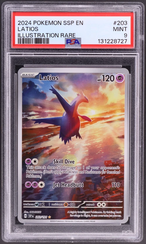 2024 Pokemon Ssp En-Surging Sparks #203 Latios Illustration Rare
