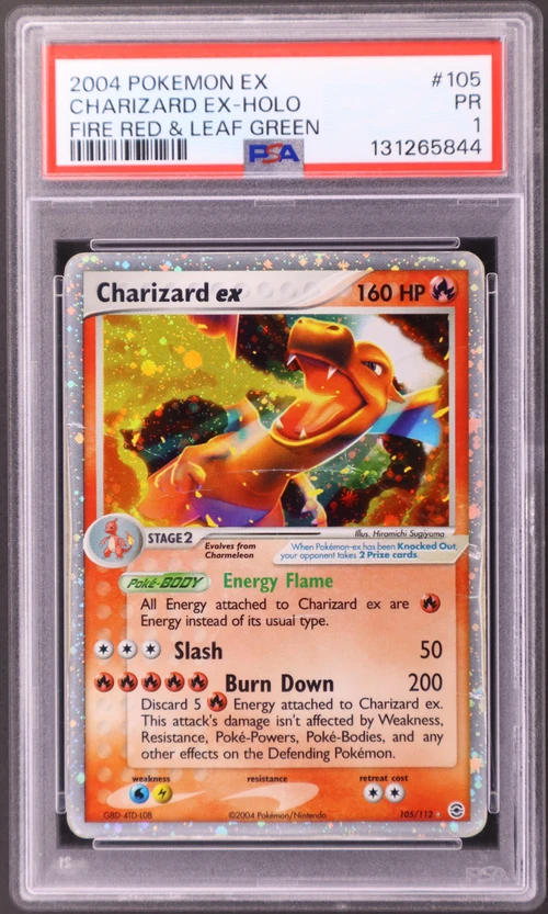 2004 Pokemon Ex Fire Red & Leaf Green #105 Charizard Ex-Holo (PSA 1)
