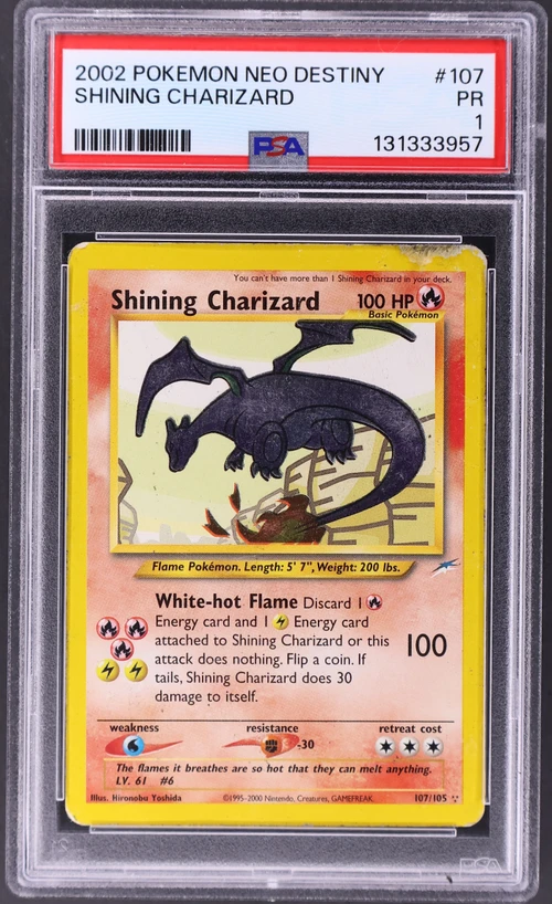 2002 Pokemon Neo Destiny #107 Shining Charizard