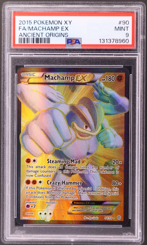 2015 Pokemon Xy Ancient Origins #90 Full Art / Machamp Ex