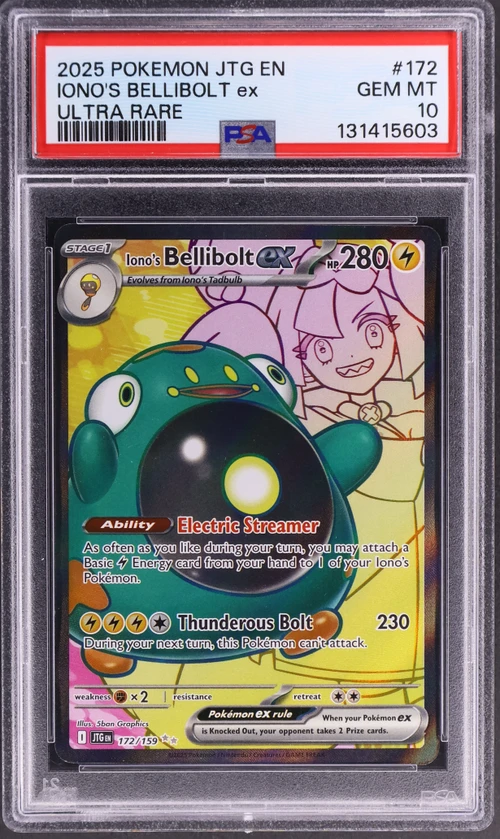 2025 Pokemon Jtg En-Journey Together #172 Iono's Bellibolt Ex Ultra Rare