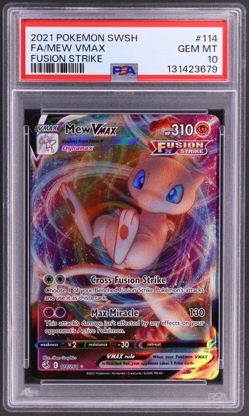 2021 Pokemon Sword & Shield Fusion Strike #114 Full Art / Mew Vmax