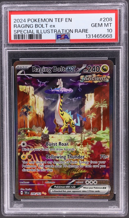2024 Pokemon Tef En-Temporal Forces #208 Raging Bolt Ex Special Illustration Rare