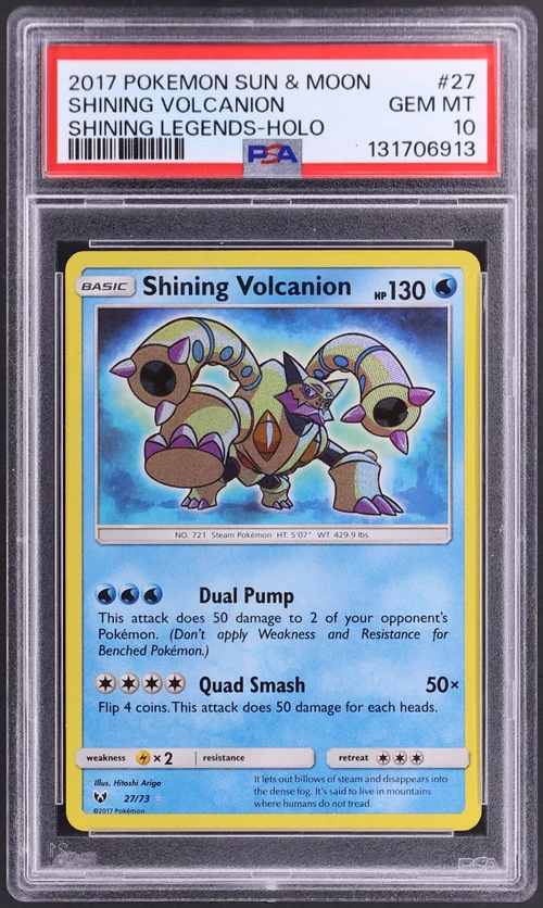 2017 Pokemon Sun & Moon Shining Legends #27 Shining Volcanion-Holo