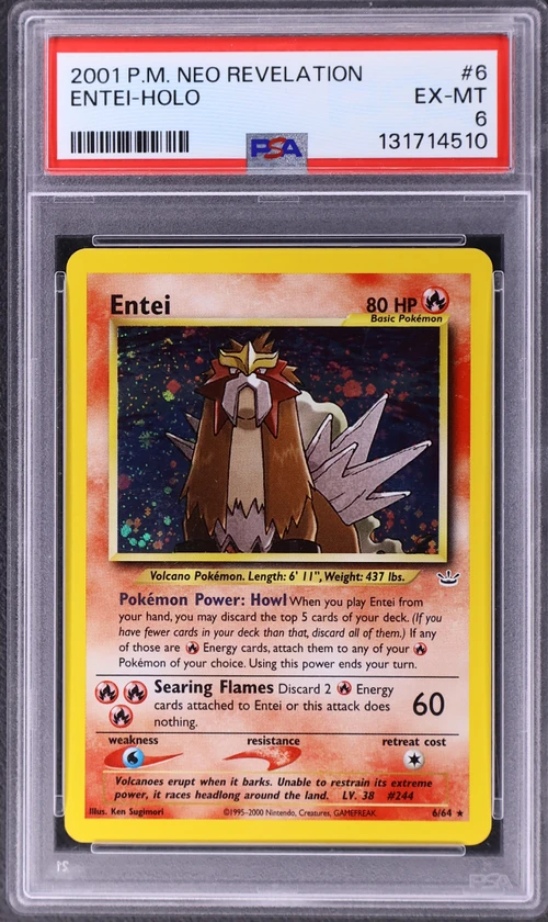 2001 Pokemon Neo Revelation #6 Entei-Holo