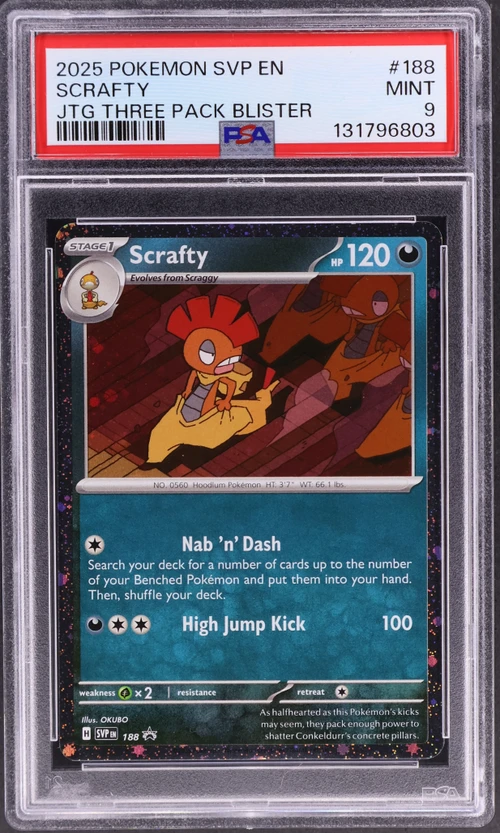 2025 Pokemon Svp En-Sv Black Star Promo #188 Scrafty Journey Together Three Pack Blister