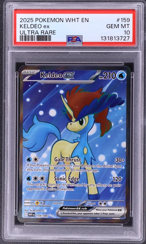 2025 Pokemon Wht En-White Flare #159 Keldeo Ex Ultra Rare