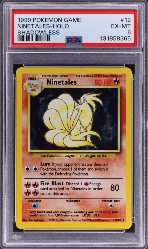 1999 Pokemon Game #12 Ninetales-Holo Shadowless