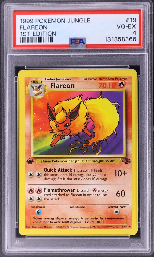1999 Pokemon Jungle #19 Flareon 1st Edition