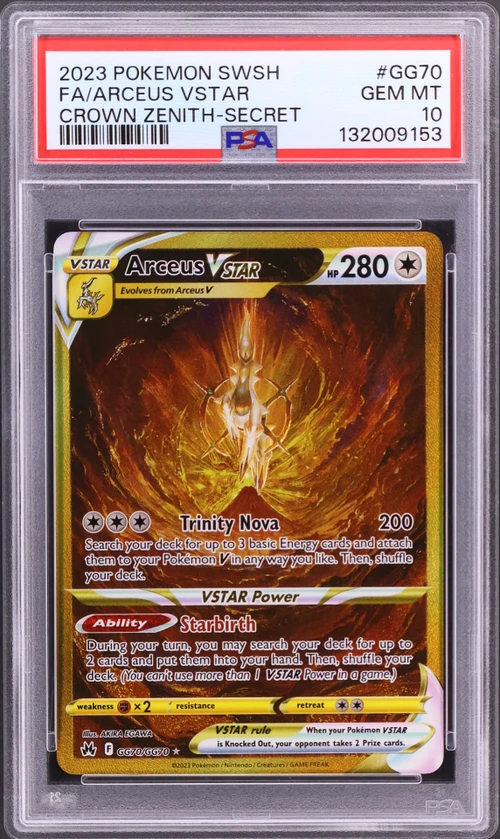 2023 Pokemon Sword and Shield Crown Zenith #GG70 Full Art / Arceus Vstar Secret