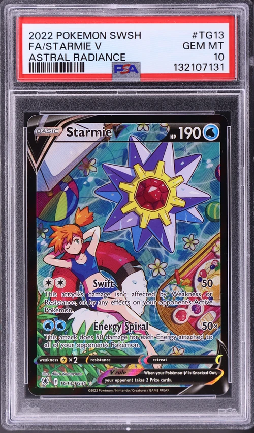 2022 Pokemon Sword & Shield Astral Radiance #TG13 Full Art / Starmie V