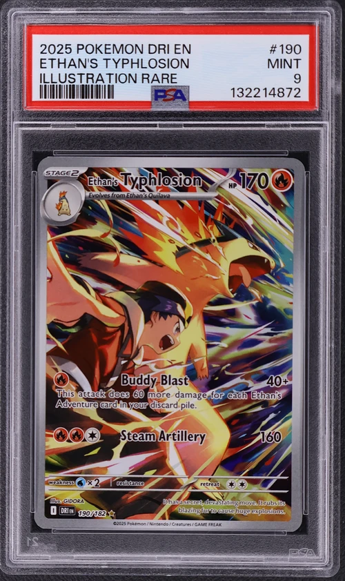2025 Pokemon Dri En-Destined Rivals #190 Ethan's Typhlosion Illustration Rare