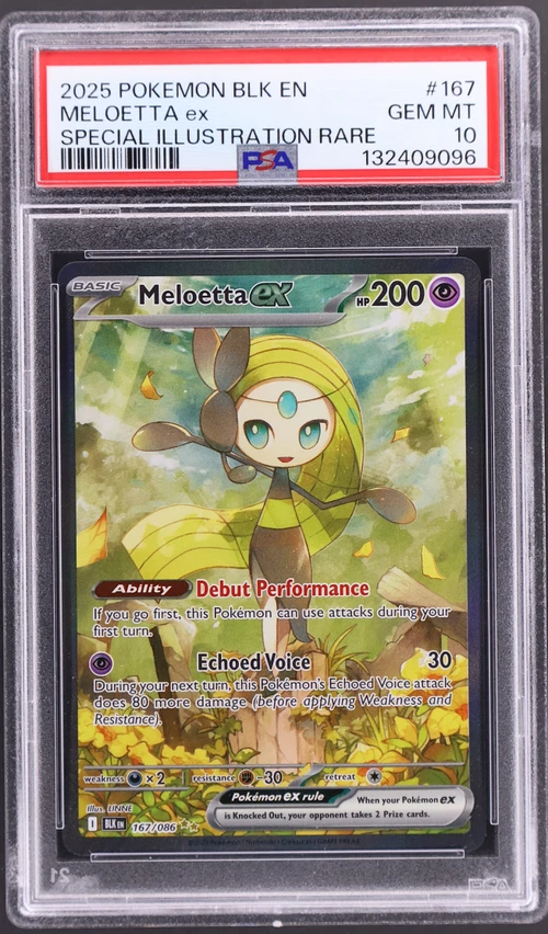 2025 Pokemon Blk En-Black Bolt #167 Meloetta Ex Special Illustration Rare