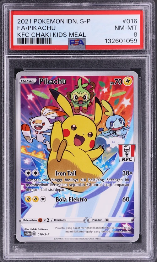 2021 Pokemon Indonesian S Promo #016 Full Art / Pikachu Kfc Chaki Kids Meal