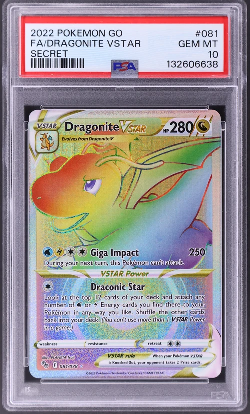 2022 Pokemon Go #081 Full Art / Dragonite Vstar Secret