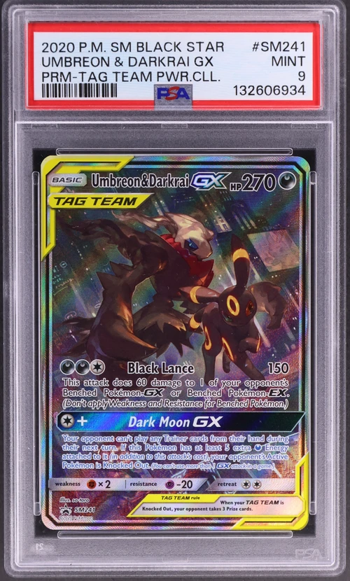 2020 Pokemon Sm Black Star Promo #SM241 Umbreon & Darkrai Gx Tag Team Powers Collection