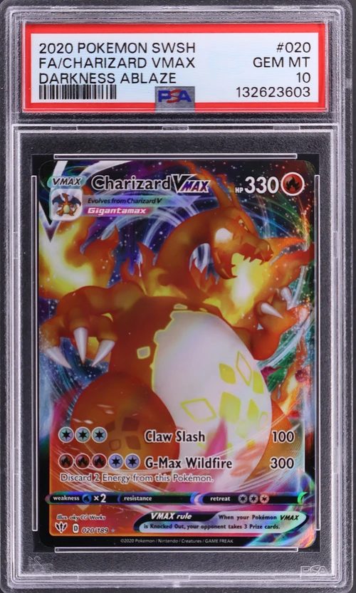 2020 Pokemon Sword & Shield Darkness Ablaze #020 Full Art / Charizard Vmax