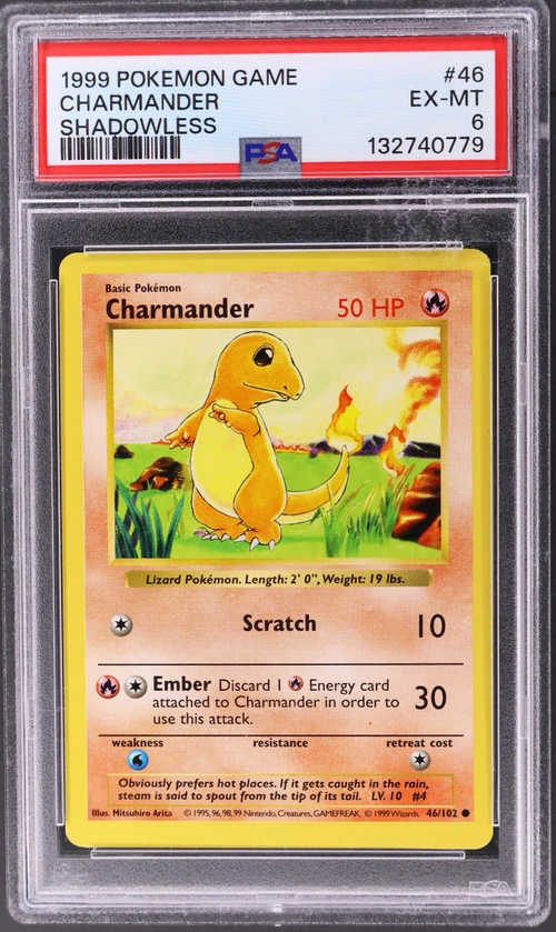 1999 Pokemon Game #46 Charmander Shadowless