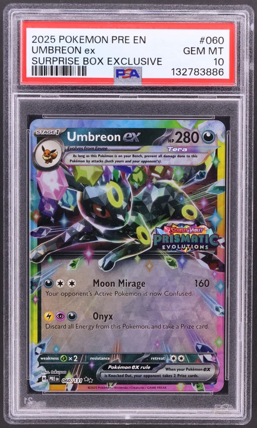 2025 Pokemon Pre En-Prismatic Evolutions #060 Umbreon Ex Surprise Box Exclusive