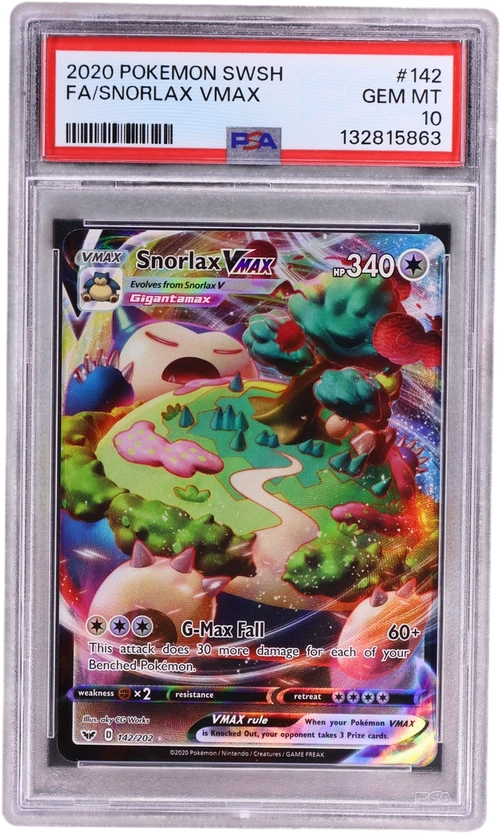 2020 Pokemon Sword & Shield #142 Full Art / Snorlax Vmax