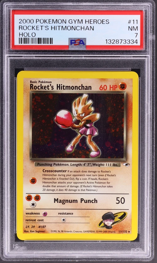 2000 Pokemon Gym Heroes #11 Rocket's Hitmonchan Holo