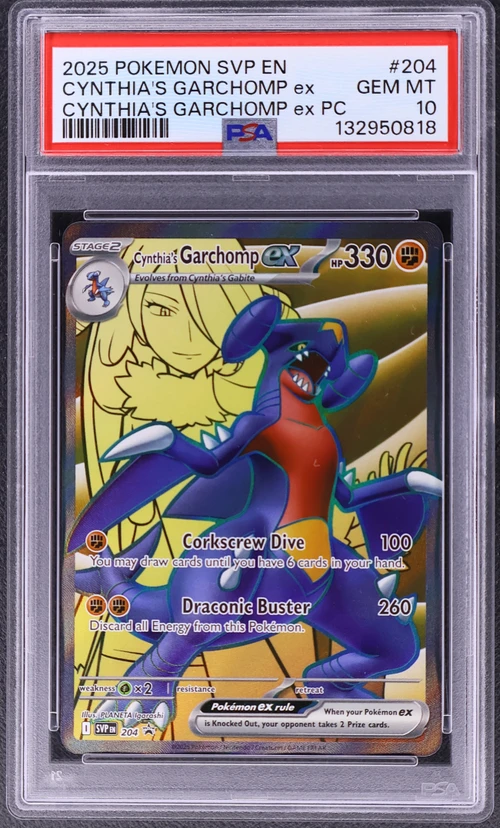 2025 Pokemon Svp En-Sv Black Star Promo #204 Cynthia's Garchomp Ex Cynthia's Garchomp Ex Premium Collection