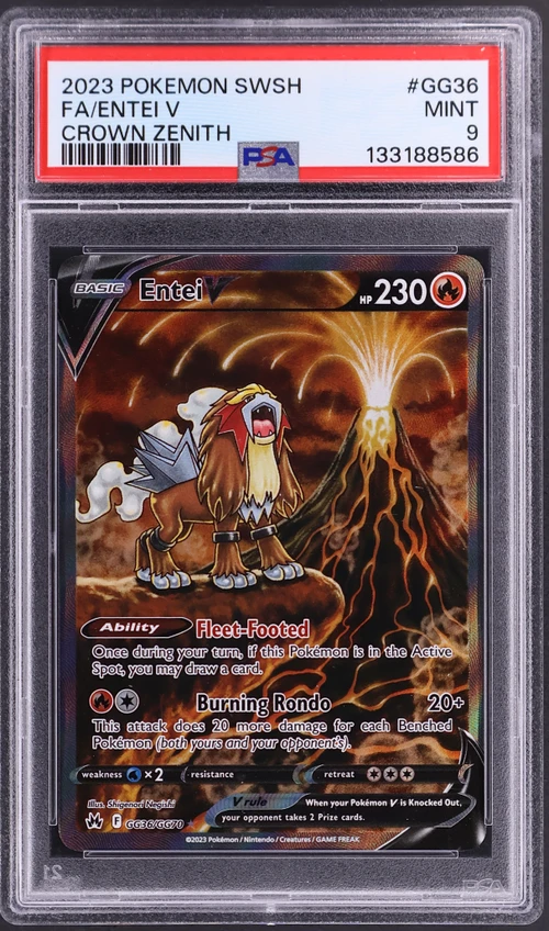 2023 Pokemon Sword and Shield Crown Zenith #GG36 Full Art / Entei V