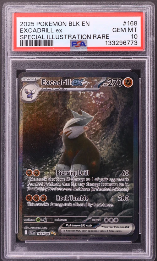 2025 Pokemon Blk En-Black Bolt #168 Excadrill Ex Special Illustration Rare