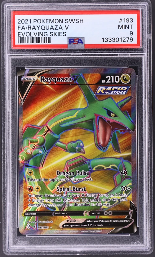 2021 Pokemon Sword & Shield Evolving Skies #193 Full Art / Rayquaza V