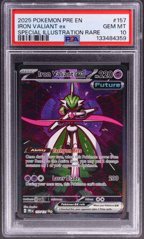 2025 Pokemon Pre En-Prismatic Evolutions #157 Iron Valiant Ex Special Illustration Rare