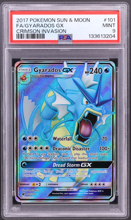 2017 Pokemon Sun & Moon Crimson Invasion #101 Full Art / Gyarados Gx