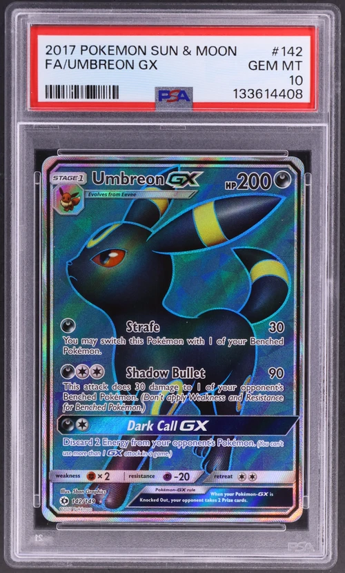 2017 Pokemon Sun & Moon #142 Full Art / Umbreon Gx