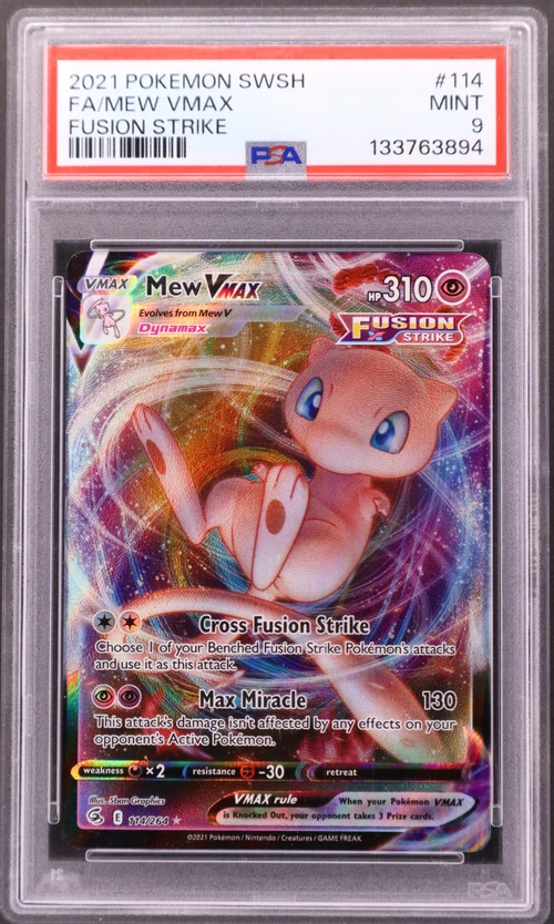 2021 Pokemon Sword & Shield Fusion Strike #114 Full Art / Mew Vmax