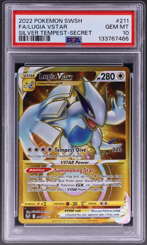 2022 Pokemon Sword & Shield Silver Tempest #211 Full Art / Lugia Vstar Secret