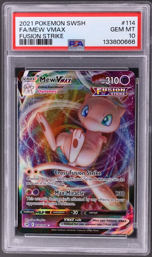 2021 Pokemon Sword & Shield Fusion Strike #114 Full Art / Mew Vmax