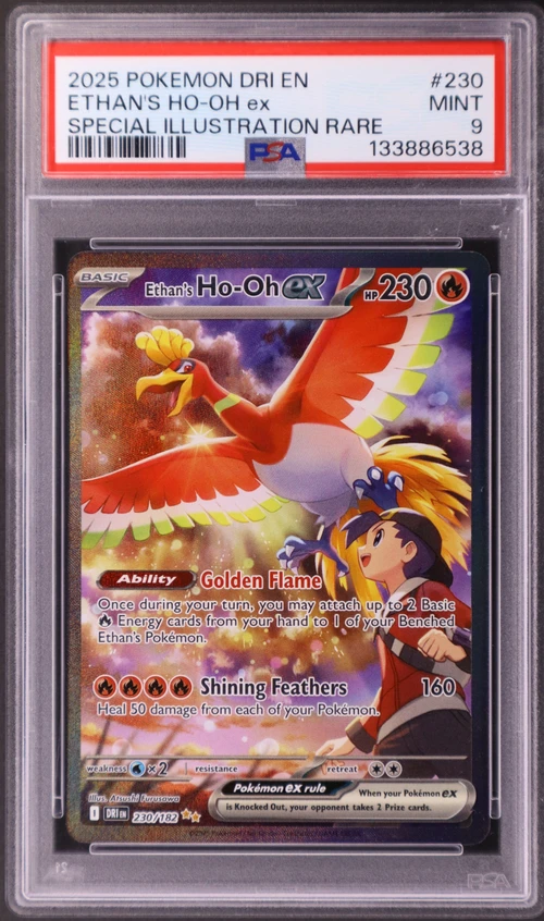 2025 Pokemon Dri En-Destined Rivals #230 Ethan's Ho-Oh Ex Special Illustration Rare