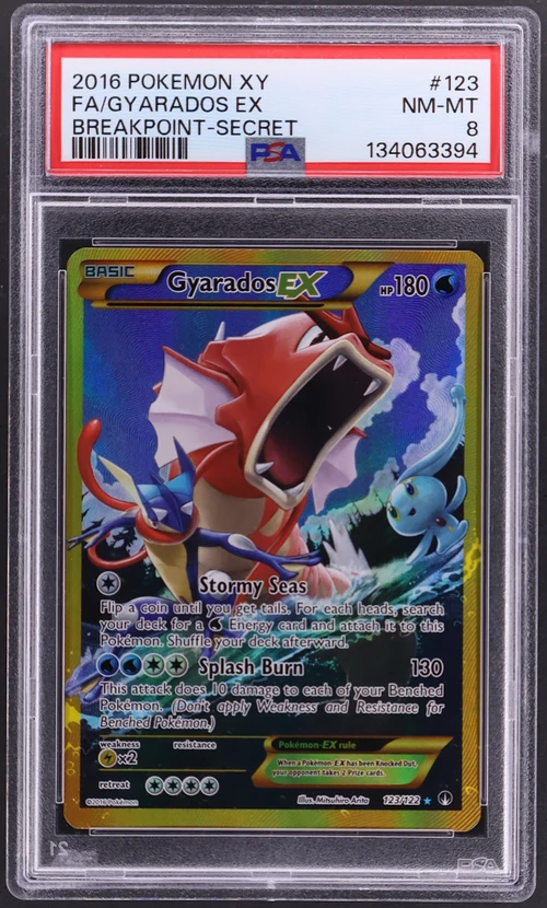 2016 Pokemon Xy Breakpoint #123 Full Art / Gyarados Ex Secret