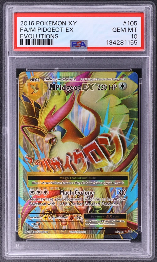 2016 Pokemon Xy Evolutions #105 Full Art / M Pidgeot Ex