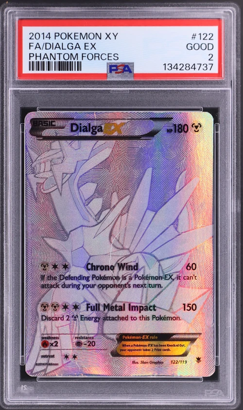 2014 Pokemon Xy Phantom Forces #122 Full Art / Dialga Ex