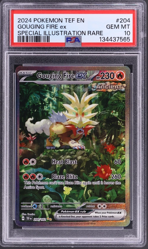 2024 Pokemon Tef En-Temporal Forces #204 Gouging Fire Ex Special Illustration Rare