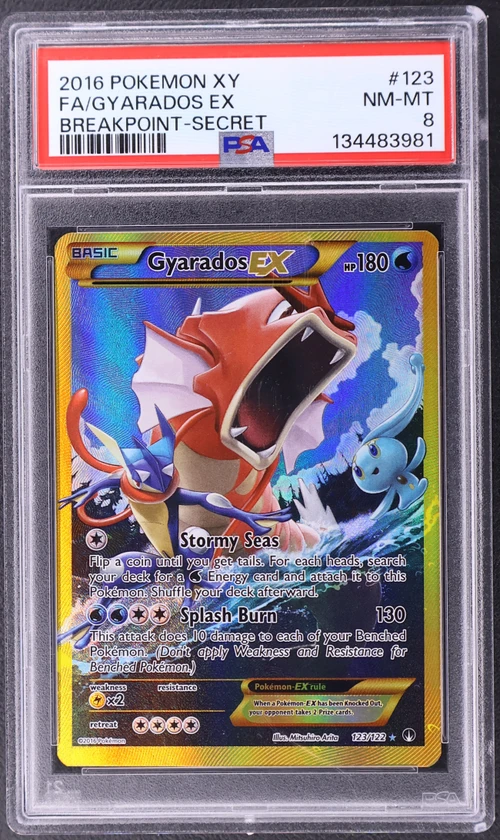2016 Pokemon Xy Breakpoint #123 Full Art / Gyarados Ex Secret