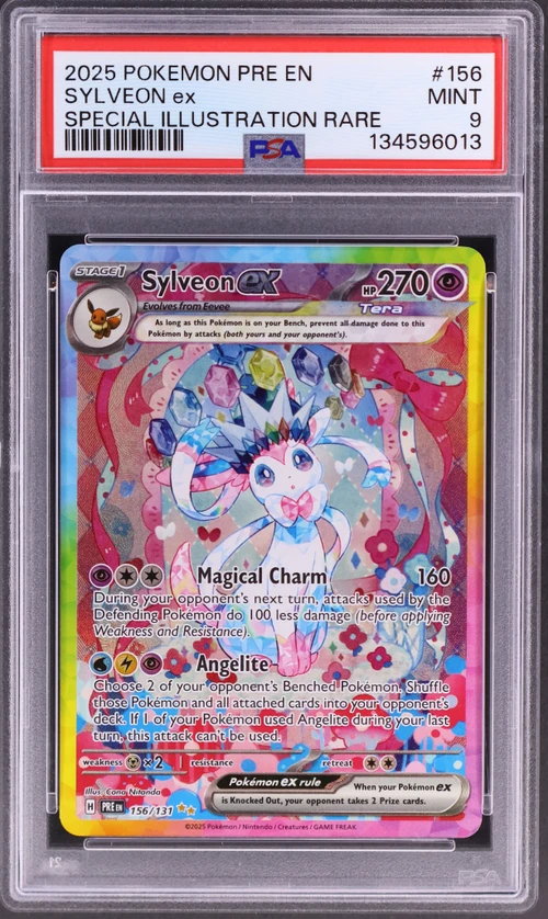 2025 Pokemon Pre En-Prismatic Evolutions #156 Sylveon Ex Special Illustration Rare