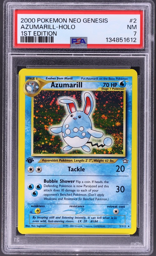 2000 Pokemon Neo Genesis 1st Edition #2 Azumarill-Holo