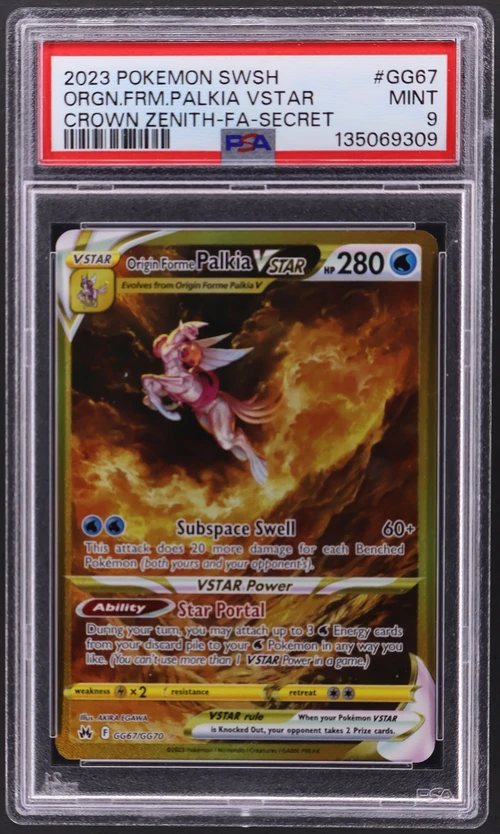 2023 Pokemon Sword and Shield Crown Zenith #GG67 Full Art / Origin Forme Palkia Vstar Secret