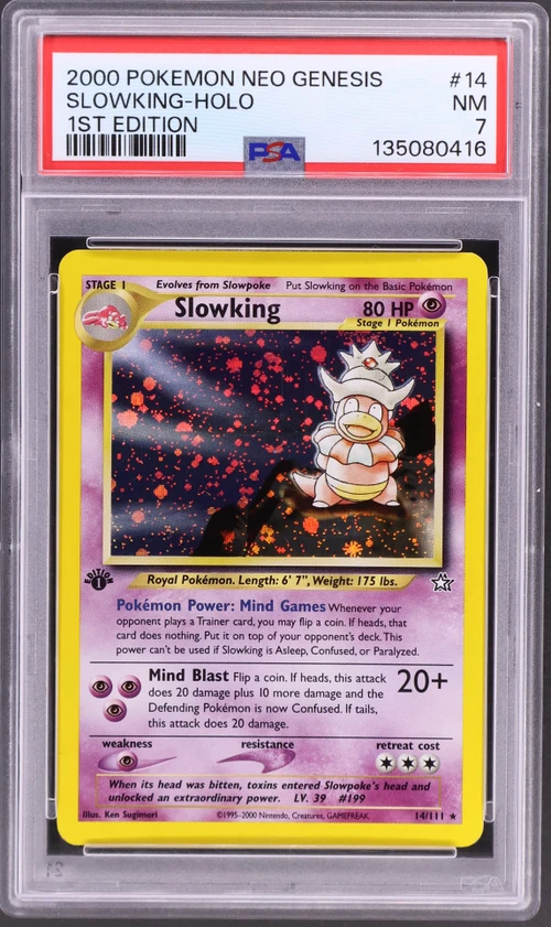 2000 Pokemon Neo Genesis 1st Edition #14 Slowking-Holo